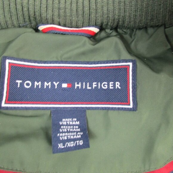 Tommy Hilfiger Puffer Jacket Womens‎ XL Green Zipper Pockets Lined Hooded Zip Up - Picture 8 of 12